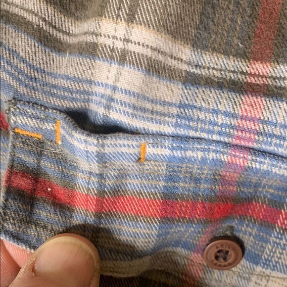 ARIAT REBAR, Men's Plaid Shirt - Blue and Gray - Picture 4 of 12